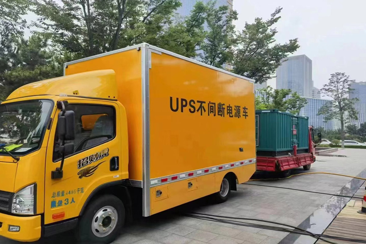 碾子山发电机租赁施工现场