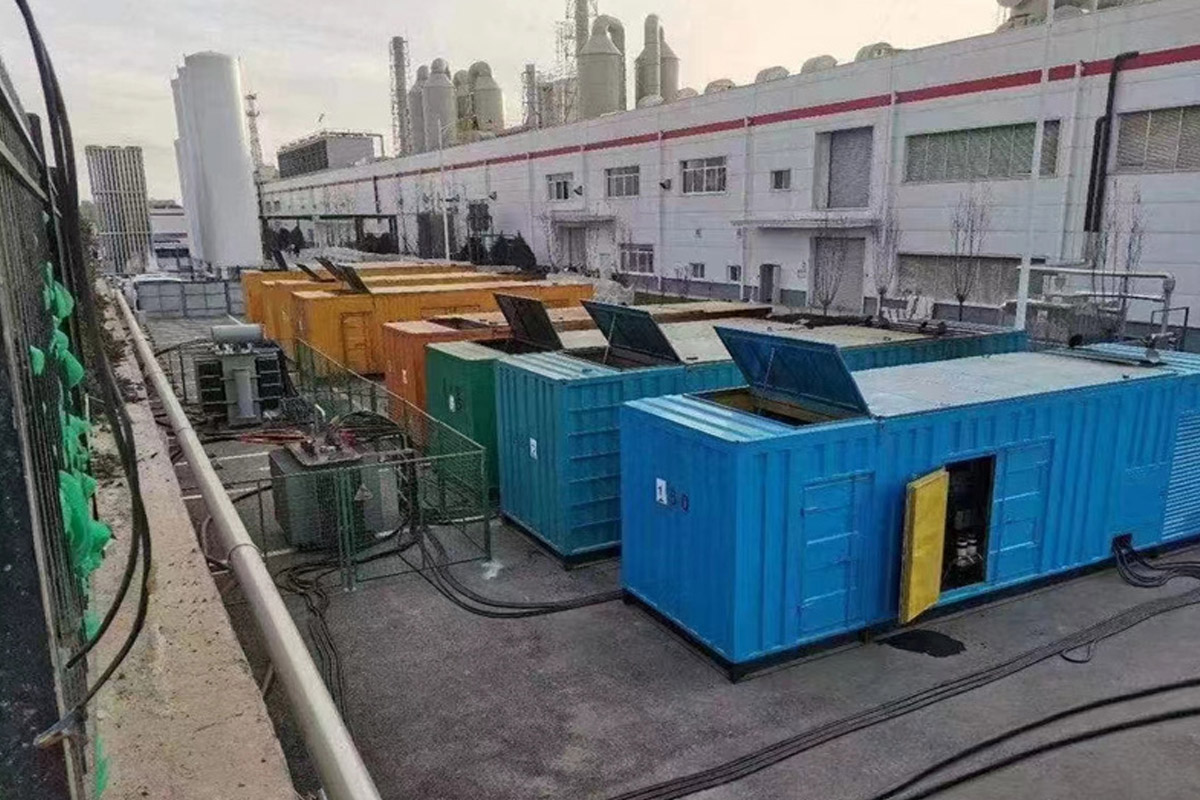 碾子山发电机租赁施工现场
